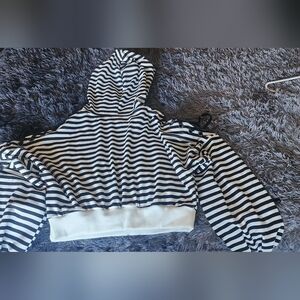 SHEIN Black and White Striped Sweater